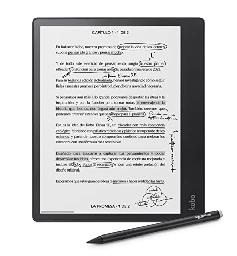 Kobo Elipsa 2E, lector de 10,3 pulgadas con lápiz para anotar