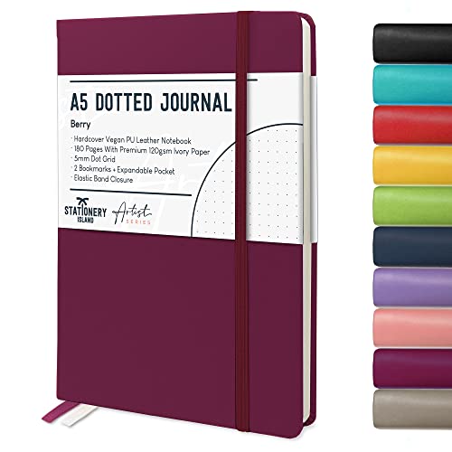 Stationery Island, cuaderno punteado A5 de tapa dura con papel de 120 g
